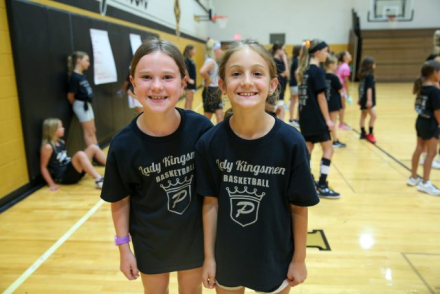 Girls on Basketball Court