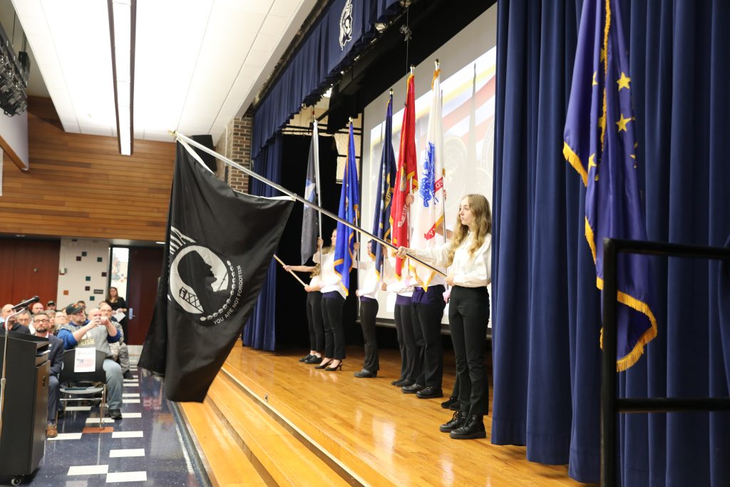 Veterans Day ceremony at Schmucker Middle School