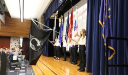 Veterans Day ceremony at Schmucker Middle School